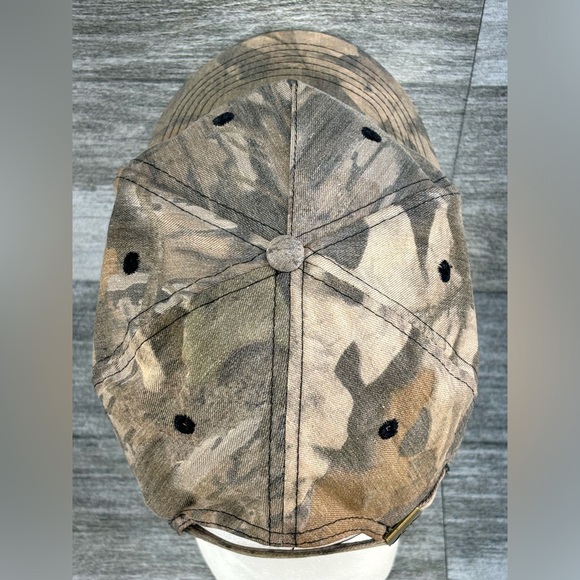 AJM Wrights Wilderness Camp Ontario Canada Camo Adjustable Strap Back Hat OSFA - Picture 7 of 13
